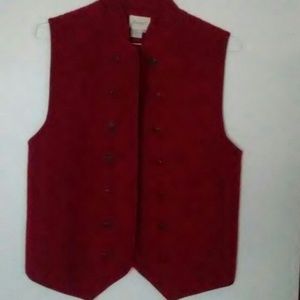 Red wool vest